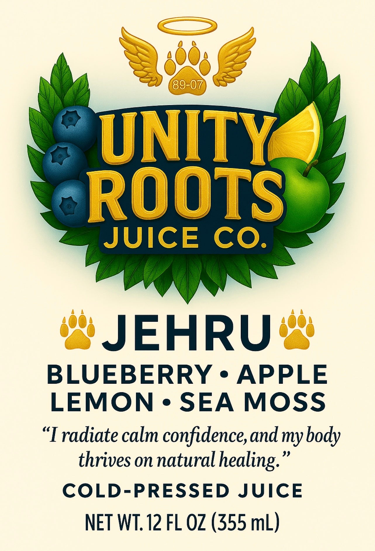 JEHRU™ – Blueberry Apple Lemon + Full Spectrum Sea Moss Cold-Pressed